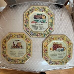 Avon Recipe Decorative Plates Set 1982